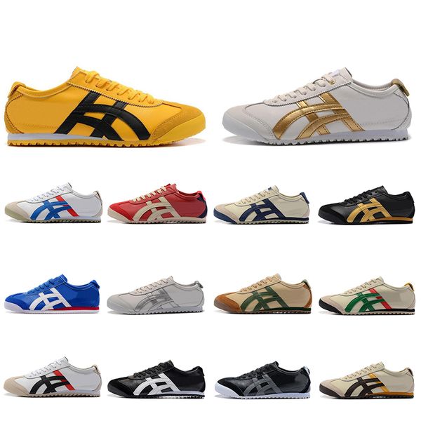 

asic onitsuka tiger running shoes white golden oreo black mens athletic trainers women utility sport designer flats sneakers des chaussures, White;red