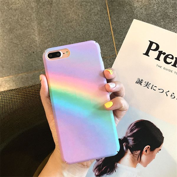 

creative rainbow cell phone case for iphone 11 pro max 11 xs max xr 8 7 6s plus all inclusive hard cover