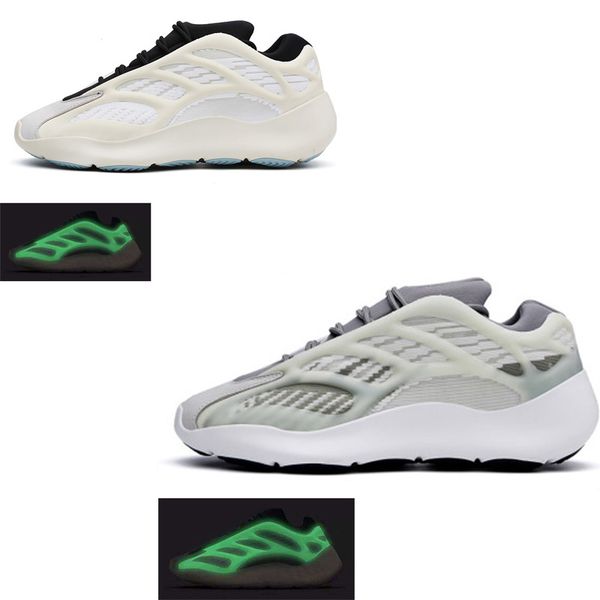 

1 700 v3 luminous gray kanye west basketball shoes 3m og glow in dark designer fashion mens sports running sneakers