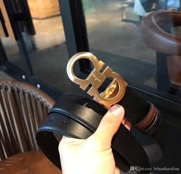 

brand belt mans designer belts cowskin leather man design belts fashion black belt for men size 105-125cm with box#1212, Black;brown