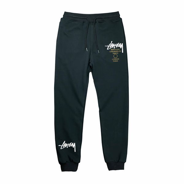 

20ss/ stussy brand designer men women couple hip hop trend loose pants trousers classic, Black