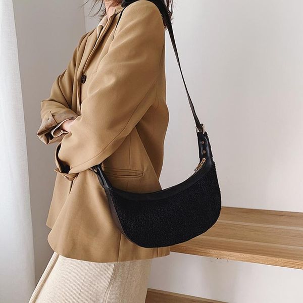

handbag women's plush satchel crossbody bag 2020 fashion chain leather shoulder messenger bags lady casual simple tote handbag