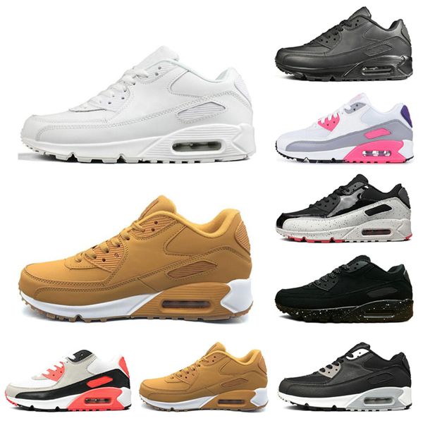 

2019 new mens womens running shoes triple white black yellow pink mens trainers cushion surface breathable sports sneakers size 36-45