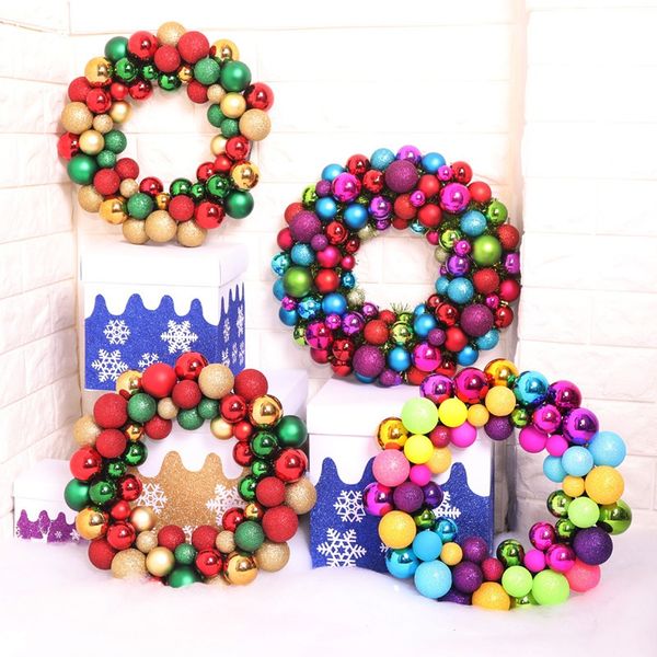 

christmas wreath ball ornaments shatterproof front door window hanging xmas decoration for holiday event indoor outdoor use