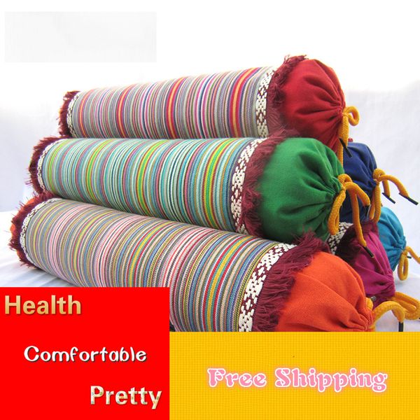 

cervical care pillow new coarse cotton buckwheat hull physiotherapy traction neck pillow washable jacket