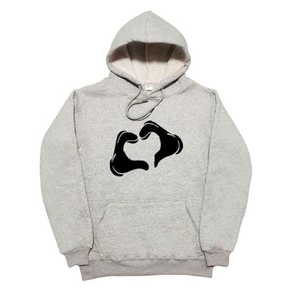 

осень зима руна мужская дизайнерские толстовки harajuku стиль рука любит повседневные спортивные кофты, Black