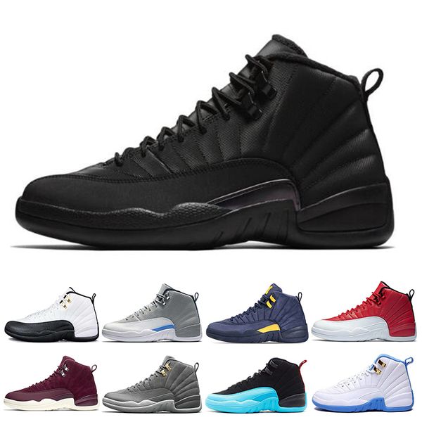

mens basketball shoes winterized wntr gym red michigan black bordeaux 12 the master flu game taxi sports sneaker trainers size 7-13
