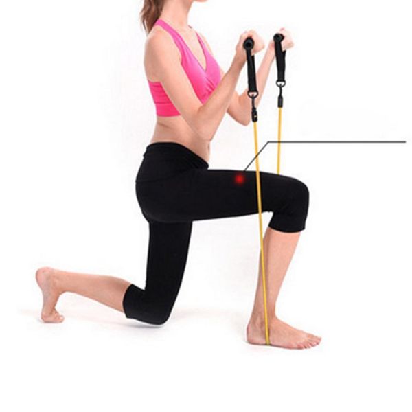 

elenxs resistance bands strength workout tube bands exercise cords chest expander pull stretcher for home gym exercise