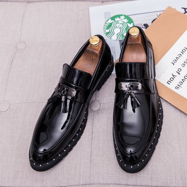

spring and autumn classic leather shoes authentic comfortable waterproof leather casual loafers men, Black