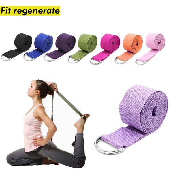 

yoga belt d-ring strap for home exercise stretching
