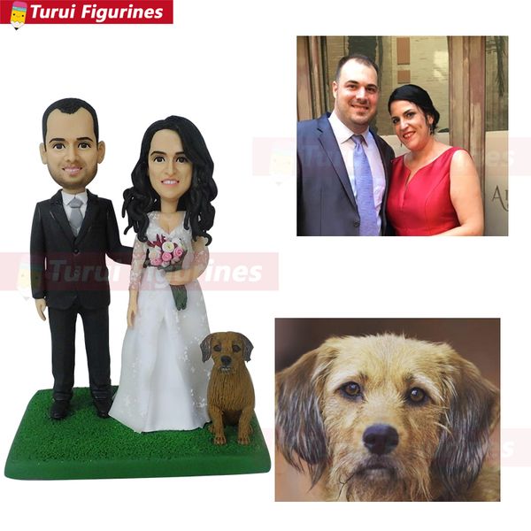 

wedding cake er with dog figurine make custom bobblehead wholesale custom wedding bobblehead anniversary gifts dolls