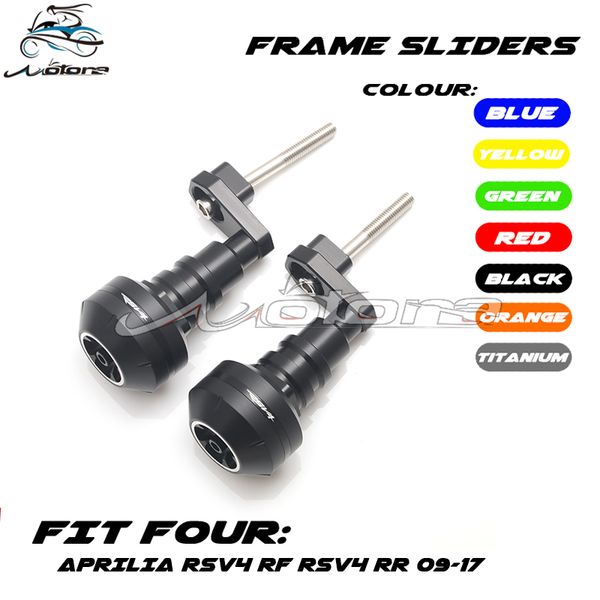 

motorcycle cnc aluminum falling protection frame sliders crash protector for aprilia rsv4 2009-2017