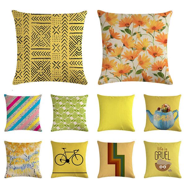 

желтый кот кашицу подушка свадьба декоративная подушка наволочка customize подарок для софы наволочка zy1384