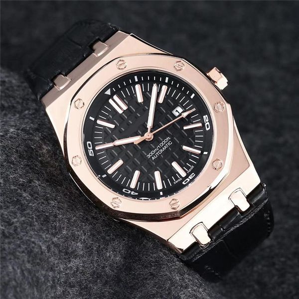 

luxury mens designer watches rose gold case automatic watch mechanical movement wristwatches montre de luxe pour hommes