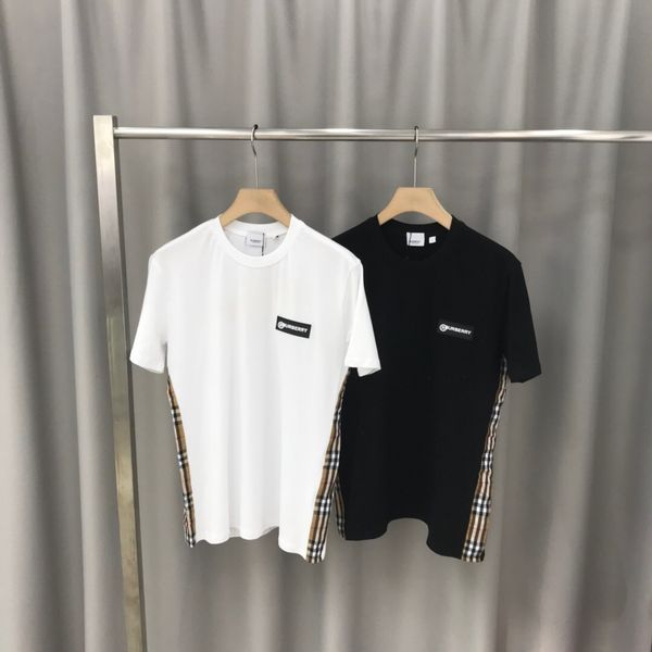 

2020ss весной и летом новый высококачественный хлопок печати короткий рукав круглый шею панель t-shirt размер: -l-xl-xxl-xxxl цвет: черный, White;black