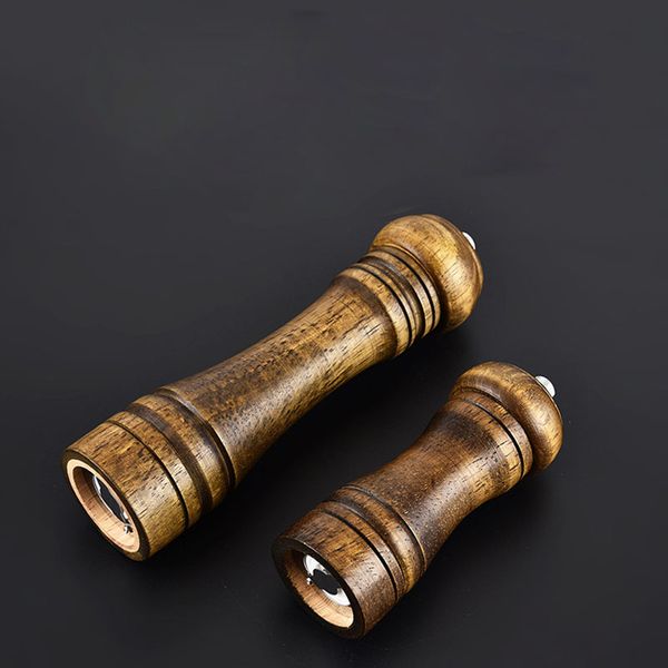 

salt pepper mills grinder natural wood pepper shakers kitchen cooking bbq tools
