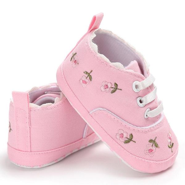 

cute born infant baby girls floral crib shoes soft sole anti-slip sneakers canvas kids 2021 meisjes schoenen first walkers