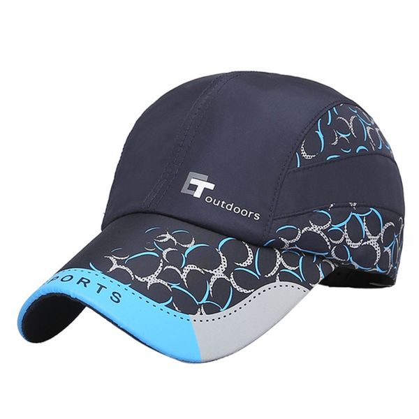 

quick-drying slim sports hat men's outdoor sun protection baseball cap tennis hat dome bright eye ventilation11, Black;white