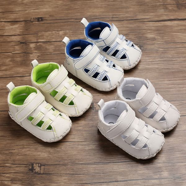 

summer baby boy pu soft sole anti-slip crib shoes first walkers walking shoes