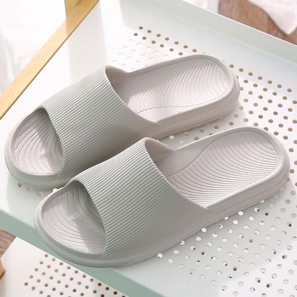 

slippers solid color slippers flip flops summer beach breathable shoes sandals bathroom slides big size @3, Black
