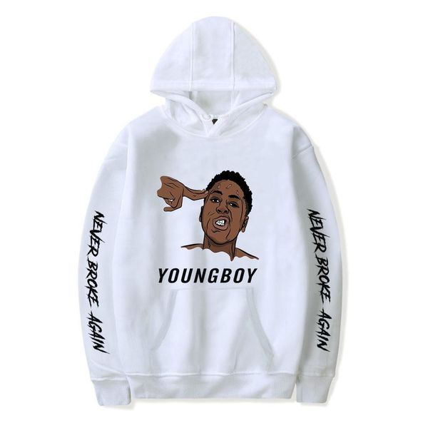 

2020 new young boy never broke a again hoodie luxury designer fashion brand street hip hop for men's women's hoodie size 2xs, Black