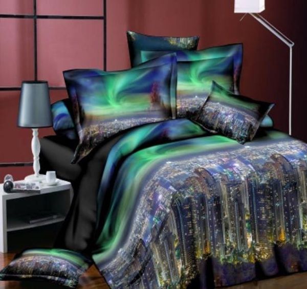 

3d printed bedding  size duvet cover bed flat sheet with 2 pillowcases