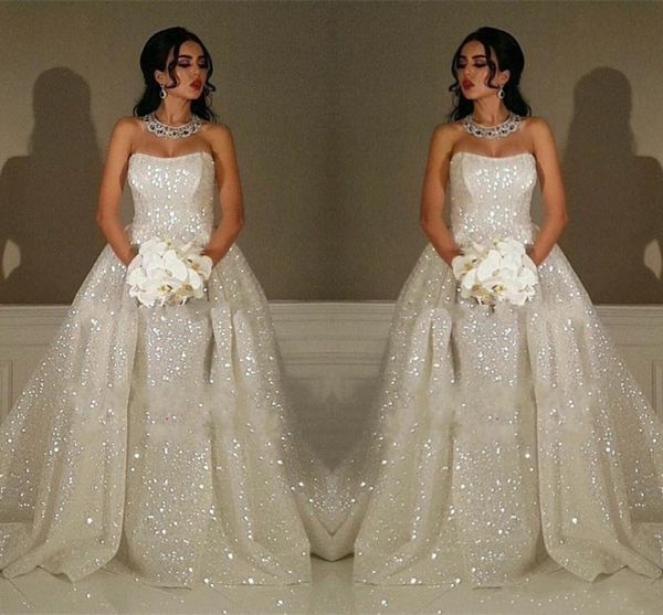 

арабский sparkly русалка вечерние платья с более чем юбка sweet heart развертки поезд блестками формальные пром платья для особых случаев пл, Black;red