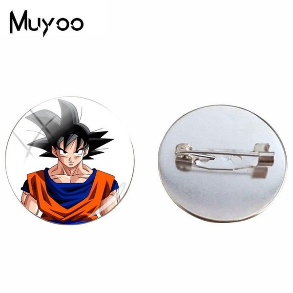 

2019 new dragon ball brooches silver hand craft brooch glass cabochon round jewelry p pin high quality, Gray