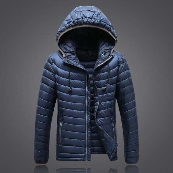 

2019 new winter men 039 down puffer jacket ca ual brand hoodie north down parka warm ki men face coat 1503, Black