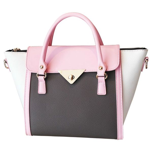 

women leather handbags female fahsion panelled crossbody bags for women pu leather hand tote bag