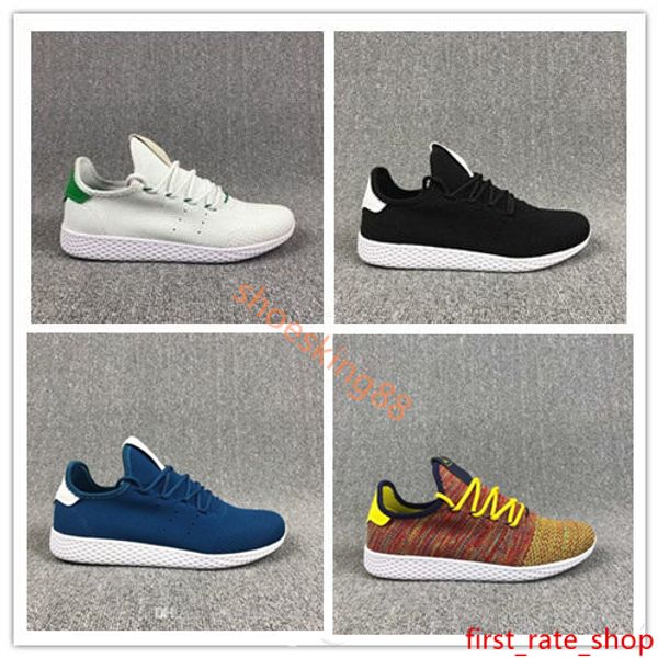 

new arrive pharrell williams x stan smith tennis hu primeknit men women running shoes sneaker breathable runner sports shoes us 5-11