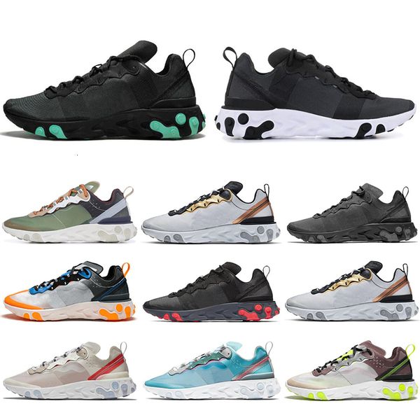 

2019 new design react element undercaver running shoes anthracite black white sail orange green mist sand trainers sneaker shoes size36-45