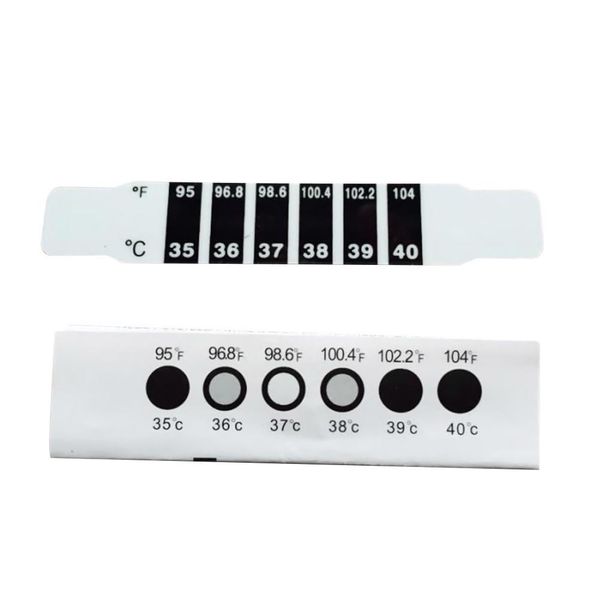 

2pcs/pack forehead head scale thermometer strip bendable body temperature gauge baby forehead temperature measurement strip