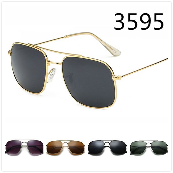 

new fashion 3595 sunglasses metal driver driving anti-glare sunglasses classic men's designer square sunglasses 2019 hot, White;black