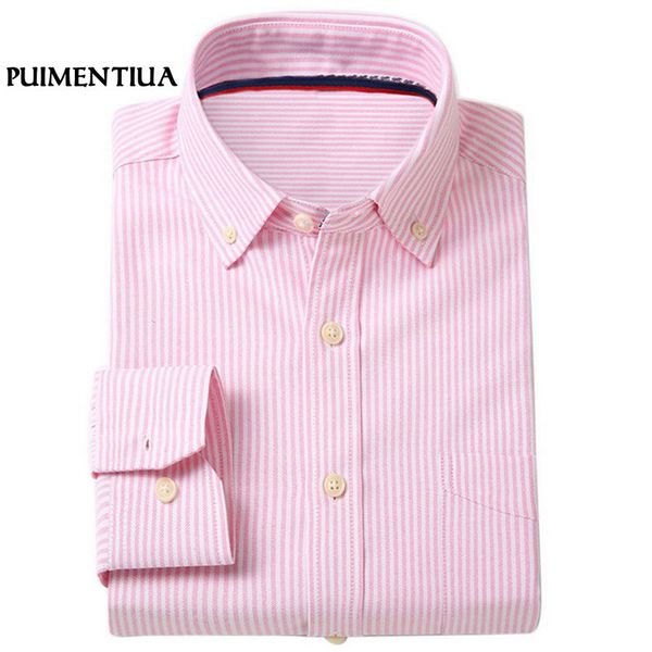 

puimentiua men formal shirts french cuff fit dress shirts casual fashion style lattice long sleeve striped color shirt ts, White;black