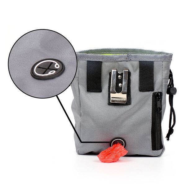 

sqinans dog training treat bags outdoor portable pet feed pocket multifunction oxford fabric dog cat snack pouch