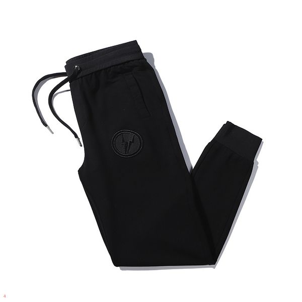 

модный дизайнер мужские брюки роскошные брюки для мужчин с рисунком шнурок бег трусцой спортивные брюки бренд брюки одежда m-2xl оптовые про, Black