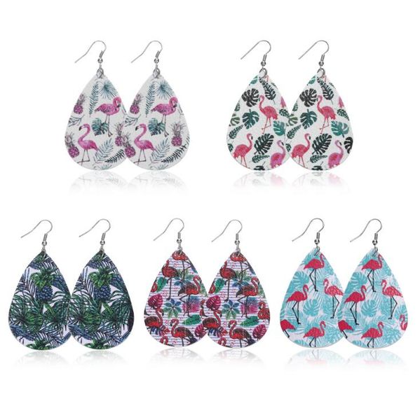 

мода водолива кожа pu еѬги пеаи flamingo ли еѬга моа teardrop ђной кѬок, Silver