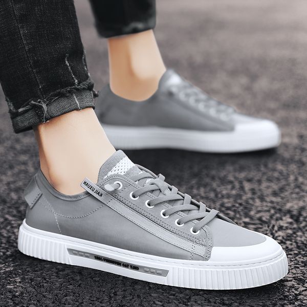 

man loafers fashishoe comfortable dress zapatillas men slip hombre autumn shoes anti waterproof zapatos on white causal, Black