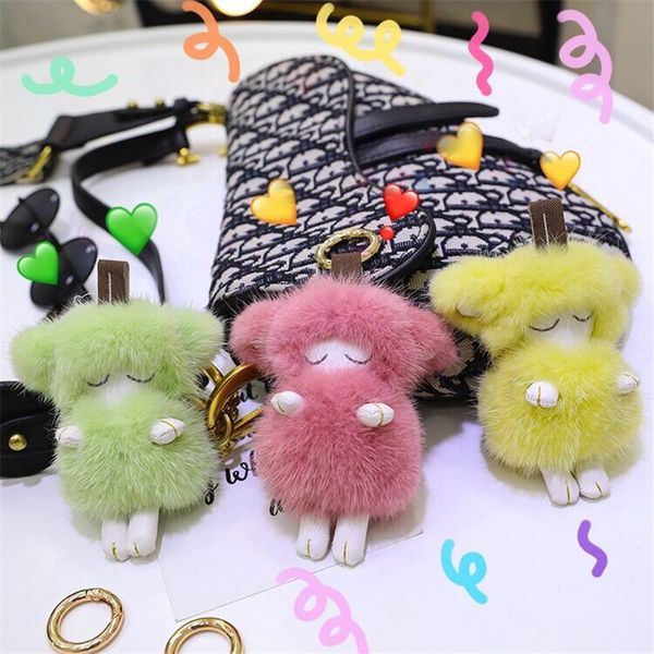 

10cm luxury real key chains soft cute key ring gift bag charm fashion pendant metal ring jewelry accessories, Silver