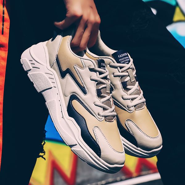 

vogue winter new sneakers fashion men casual shoes brand outdoor comfortable light walking shoes breathable non-slip flats, Black