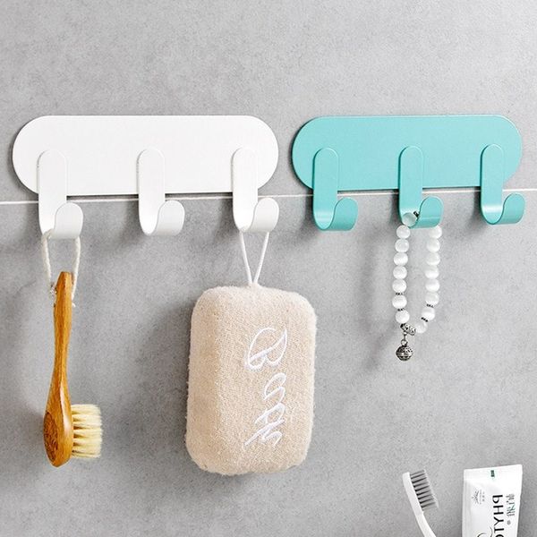 

creative metal geometry hooks nordic style colorful wrought sticky iron wall decoration hanger living room cloth towel keys hook