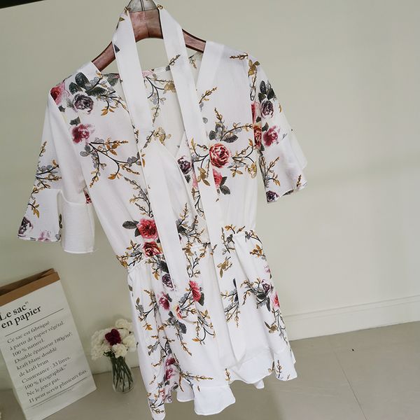 

rompers women all-match printed v-neck trendy leisure womens daily retro korean style loose comfortable simple summer new chic, Black;white