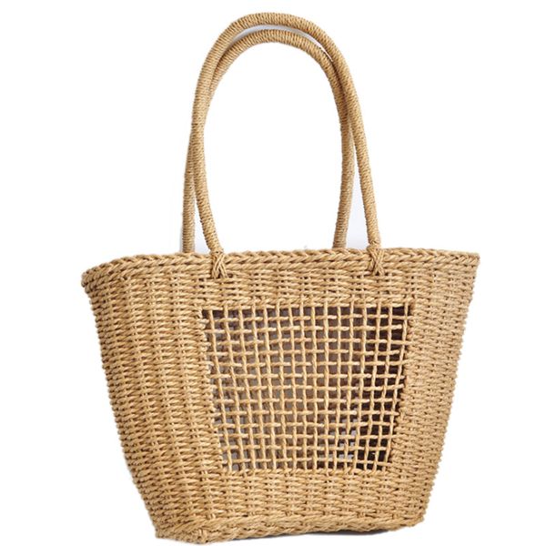 

creative design individual straw bag weaving hollow natural material hollow beach bag
