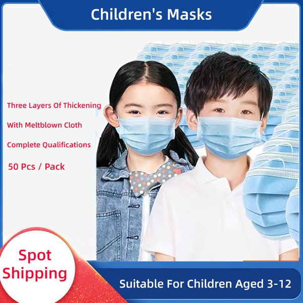 

ready stock spot postal civilian three-layer protective mask disposable children mask containing melt-blown cloth non-medical anti-dust