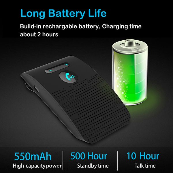 

bluetooth handskit 4.2 car stereo music player siri voice control sun visor clip wireless audio car speakerphone bluetooth