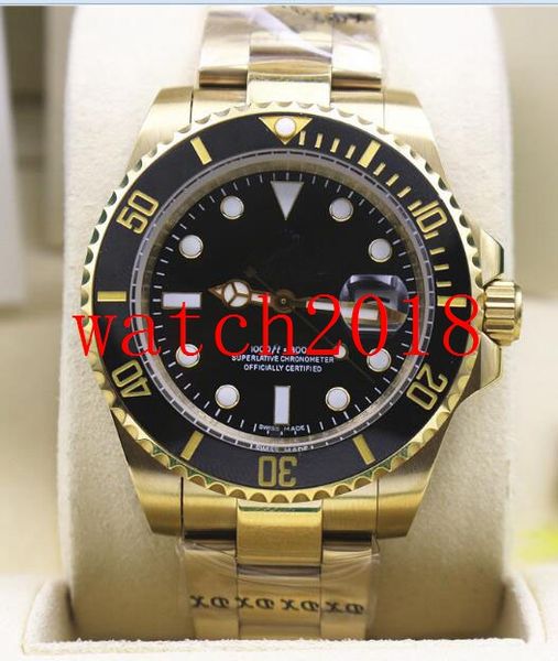 

luxury watch perpetua1 18k y gold ceramic bezel box & paper 116618 ln automatic mens watch men's watch wristwatch