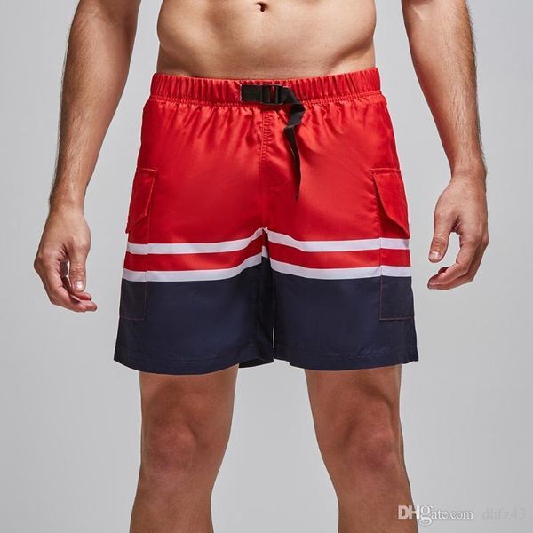 

men's beach pants trunks swimming quick-drying, White;black