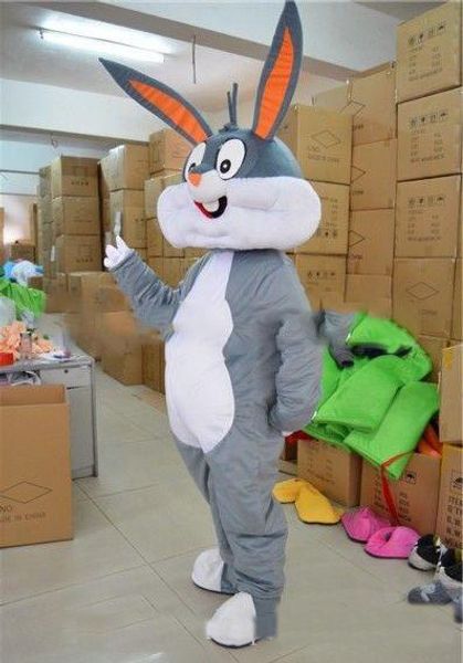 

2019 factory direct sale easter bunny rabbit cartoon mascot costume, Red;yellow