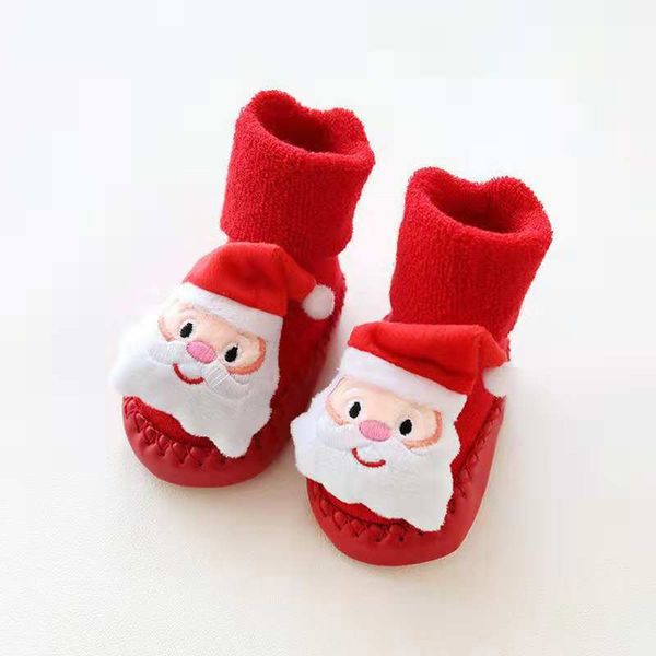 

baby christmas socks for boys girls cartoon anti slip sock infant winter soled socks, Pink;yellow